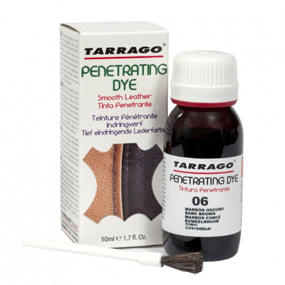 Краситель проникающий для натуральной и синтетической гладкой кожи Penetrating Dye TARRAGO, 50 мл.