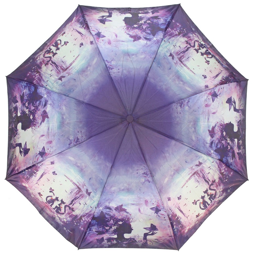 RAINDROPS зонт женский кошки, 3 сложения, суперавтомат, сатин, купол 96 см. 23834-01