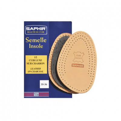 Полустельки кожаные SAPHIR Semelle Insolle, 1/2 Cuir Sur Charbon.
