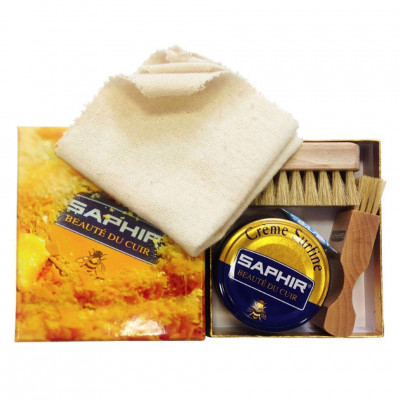 Набор Saphir WAX в подарочной упаковке, 4 предмета.