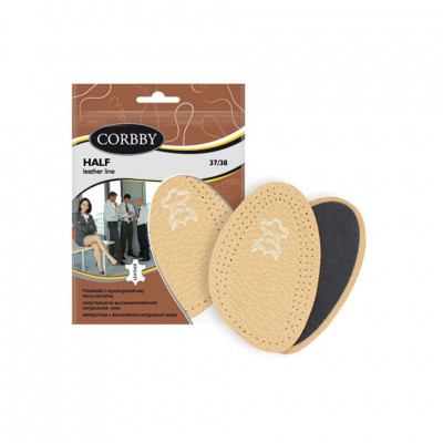 Полустельки стандартные CORBBY Half из натуральной кожи, телесные.