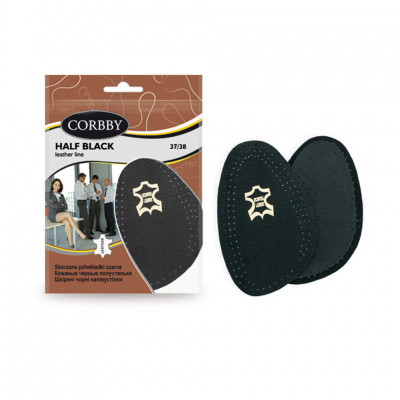 Полустельки черные CORBBY Half black из натуральной кожи.