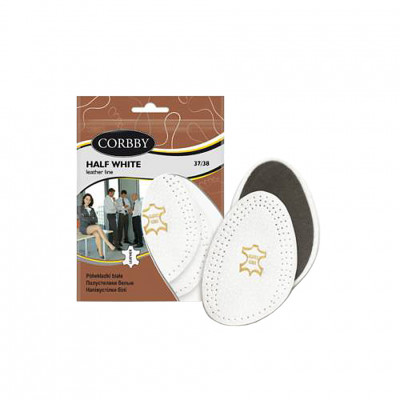 Полустельки белые CORBBY Half white из натуральной кожи, белые.