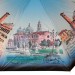 ТРИ СЛОНА зонт женский 3 сложения, 8 спиц, суперавтомат, набивной "ЭПОНЖ", купол 102 см., L3833D-02