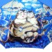 ALMAS зонт женский кошки, 3 сложения, автомат, сатин+полиэстер, купол 100 см. 1051-05