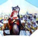 ALMAS зонт женский кошки, 3 сложения, автомат, сатин+полиэстер, купол 100 см. 1051-06