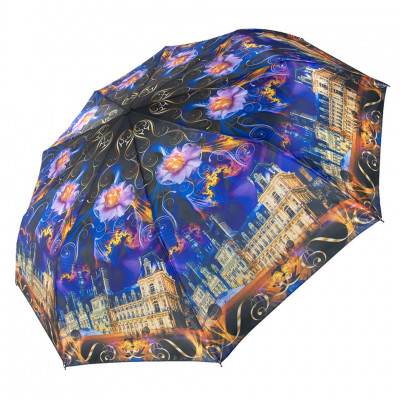 RAINDROPS зонт женский 3 сложения, автомат, сатин, купол 99 см. 22814R-02