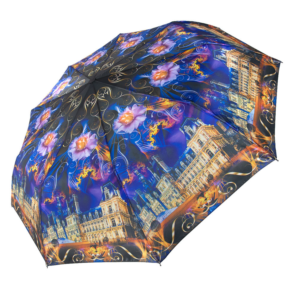 RAINDROPS зонт женский 3 сложения, автомат, сатин, купол 99 см. 22814R-02
