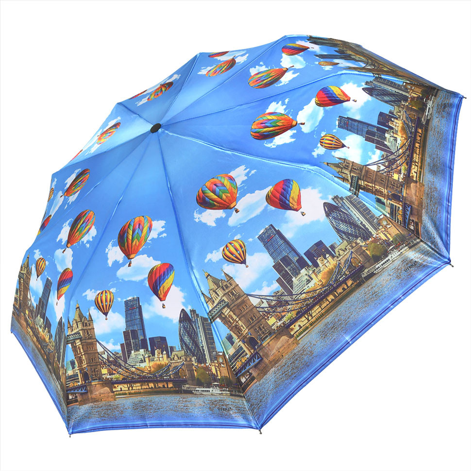RAINDROPS зонт женский 3 сложения, автомат, сатин, купол 99 см. 22814R-04