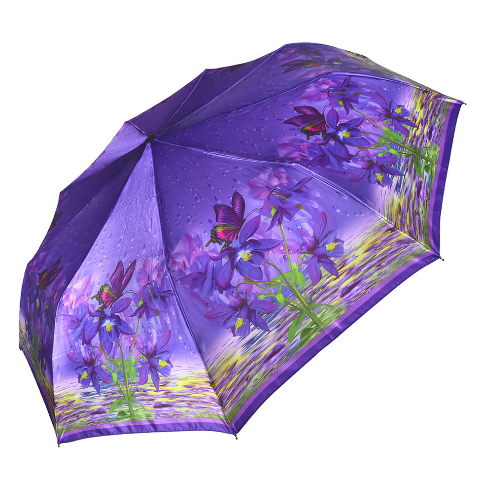 RAINDROPS зонт женский 3 сложения, автомат, сатин, купол 99 см. 22814K-01