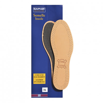 Стельки SAPHIR из натуральной овечьей кожи Semelle Insolle cuir Luxe sur Charbon.