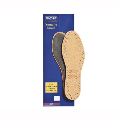 Стельки SAPHIR из натуральной овечьей кожи Semelle Insolle Cuir sur Charbon.