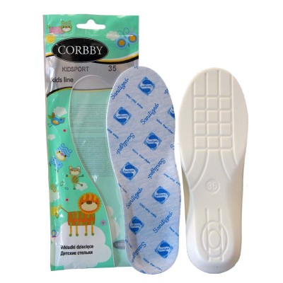 Детские профилированные стельки из пенополиуретана CORBBY KIDSPORT, размерные. 