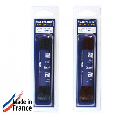 SAPHIR Шнурки 75 см. плоские 8 мм., цветные.