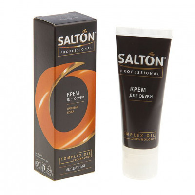 Крем для обуви из лаковой кожи SALTON Professional, тюбик с губкой, 75 мл.