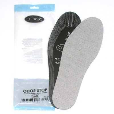 Стельки CORBBY Odor Stop XL, безразмерные 36-50 EU