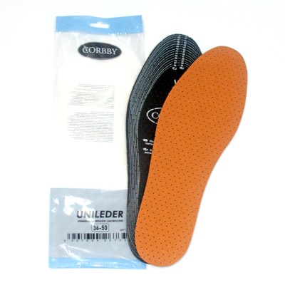 Кожаные гигиенические стельки  CORBBY UNILEDER XL, безразмерные 36-50 EU