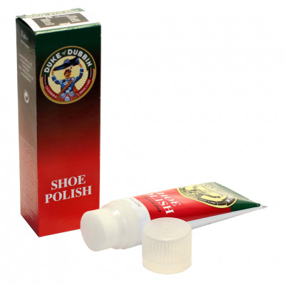 Крем для гладкой кожи в тубе с губкой Shoe Polish Duke of Dubbin, цветной, 75 мл.