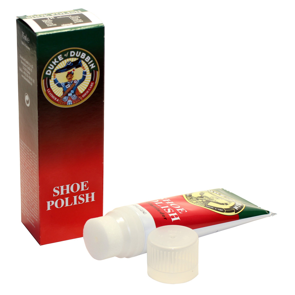 Крем для гладкой кожи в тубе с губкой Shoe Polish Duke of Dubbin, цветной, 75 мл.