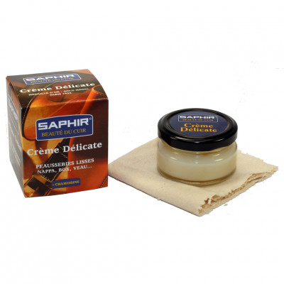 Крем-бальзам Delicate cream SAPHIR для всех видов гладкой кожи, банка стекло, 50 мл.