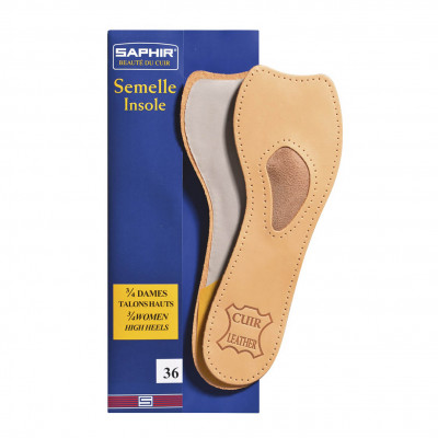 Стельки анатомические SAPHIR Semelle Insolle 3/4 Dames Talons Hauts из натуральной кожи.