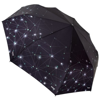 VIVA зонт женский Astro, 3 сложения, суперавтомат, сатин, купол 102 см. V2055-01