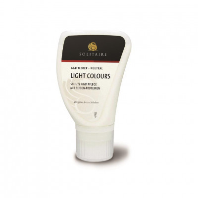 Лосьон для светлой обуви Light Colours SOLITAIRE с протеинами шелка, флакон с губкой, 75 мл.