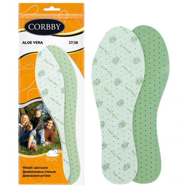 Ежедневные стельки CORBBY Aloe Vera из латексной пены, безразмерные.