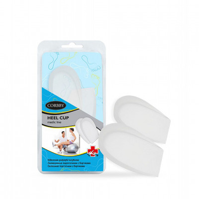 Силиконовый подпяточник с бортиками Heel Cup CORBBY.