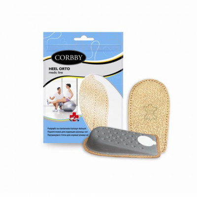 Подпяточник CORBBY HEEL ORTO, 2 см., из натуральной кожи и латекса.