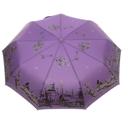 POPULAR зонт женский 3 сложения Glitter, суперавтомат, купол 101 см. 816-04
