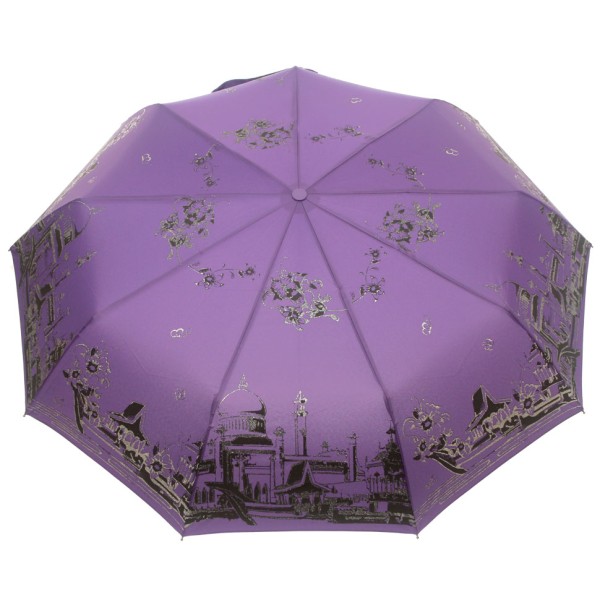 POPULAR зонт женский 3 сложения Glitter, суперавтомат, купол 101 см. 816-04