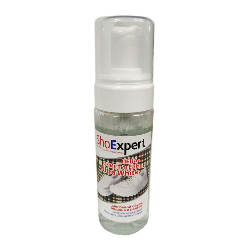 SHOExpert Пена-очиститель для кроссовок и подошвы Ultra-White, флакон 150 мл.