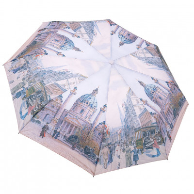 RAINDROPS зонт женский 3 сложения, суперавтомат, полиэстер, купол 98 см. 395/3-02