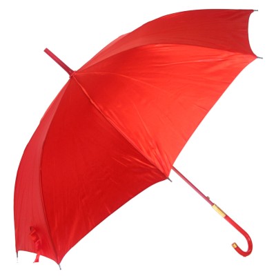 RAINBRELLA зонт женский трость 8 спиц, автомат, красный сатин, купол 103 см. CGY66